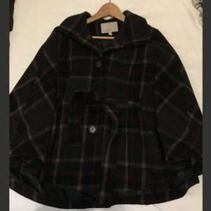Banana Republic Plaid Poncho/Cape